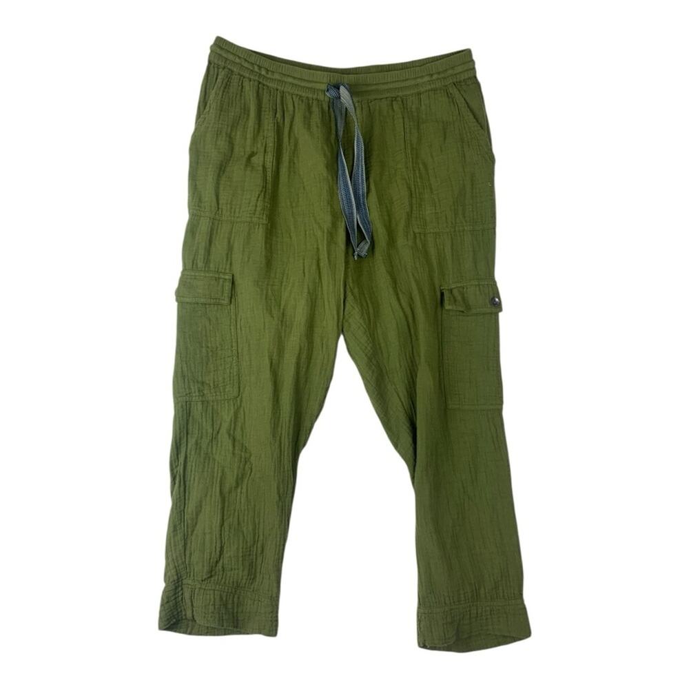 Sundance petite medium Inari green cargo pants gauzy cotton moss boho indie
